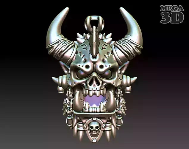Orc Skull Pendant 06-250325 3D print model