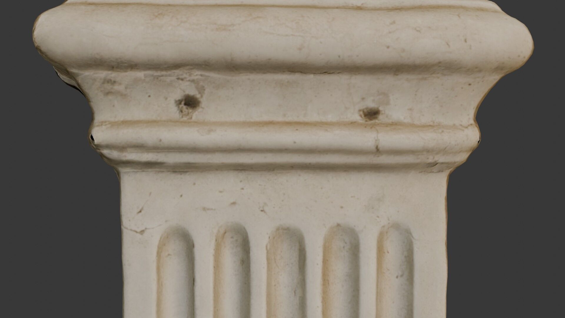 Fluted Architectural Column 3D Scan Low-poly 3D model_3