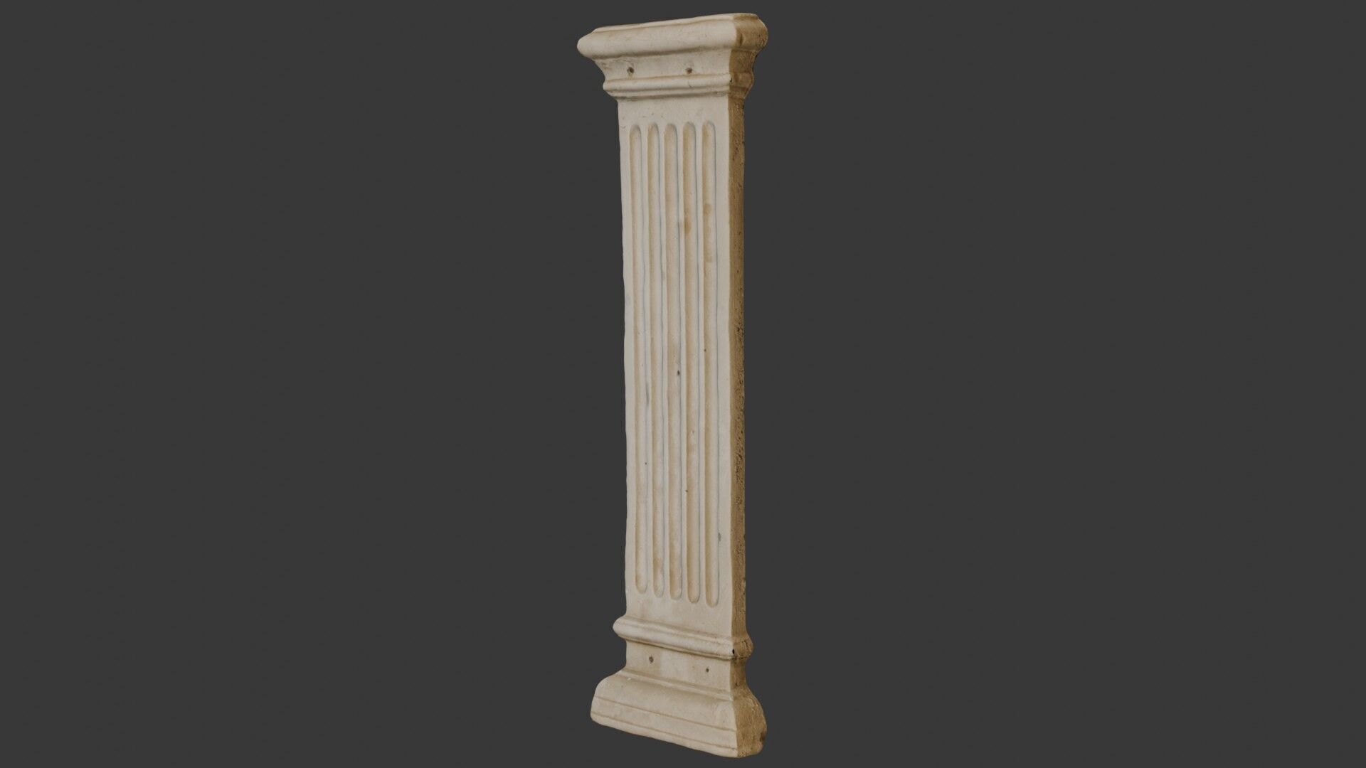 Fluted Architectural Column 3D Scan Low-poly 3D model_5