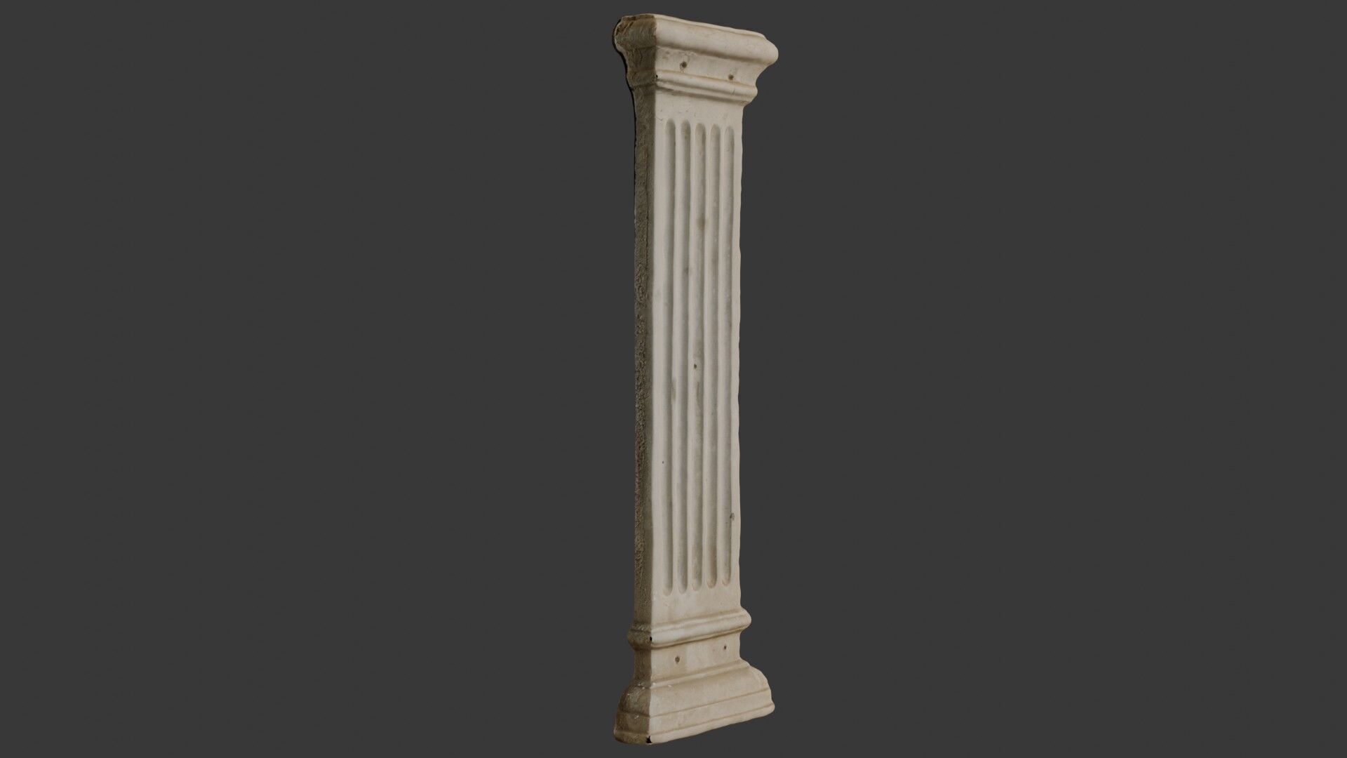Fluted Architectural Column 3D Scan Low-poly 3D model_4