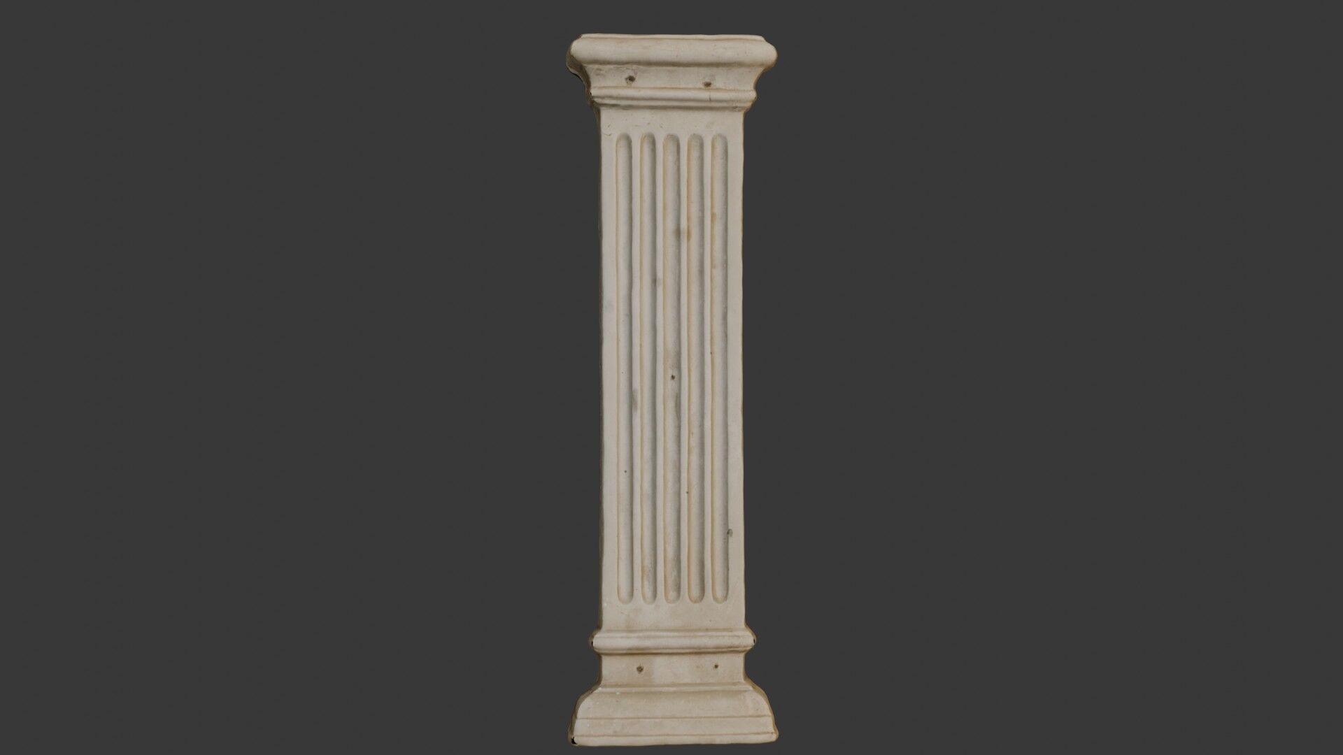 Fluted Architectural Column 3D Scan Low-poly 3D model_1