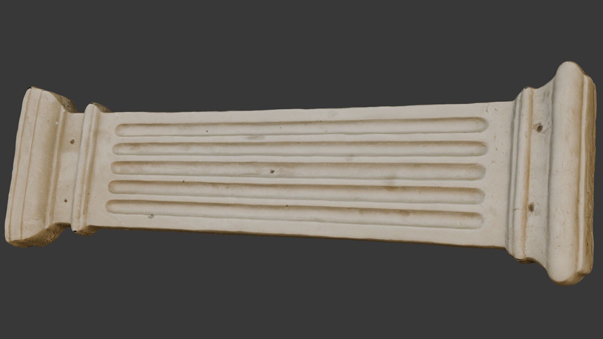 Fluted Architectural Column 3D Scan Low-poly 3D model_6