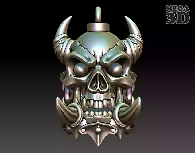 Orc Skull Pendant 03-250325 3D print model