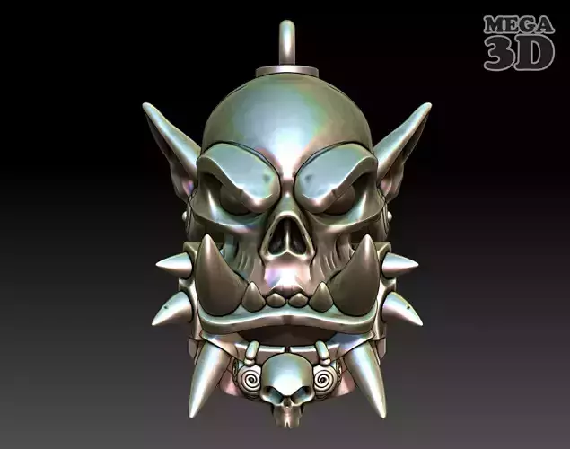 Orc Skull Pendant 02-250325 3D print model