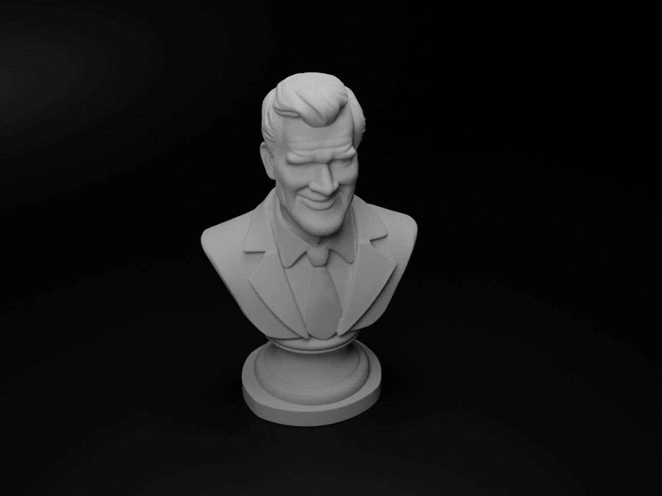 Radio Host Bust Chess 3D print model_2