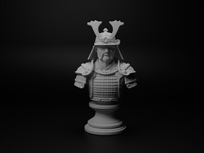 Samurai Bust Chess 3D print model