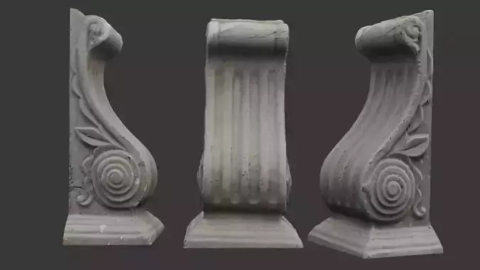 Decorative Architectural Corbel 3D Scan