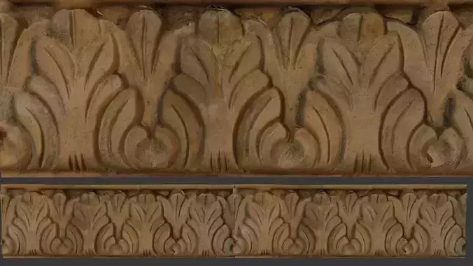 Antique Ornamental Frieze 3D Scan