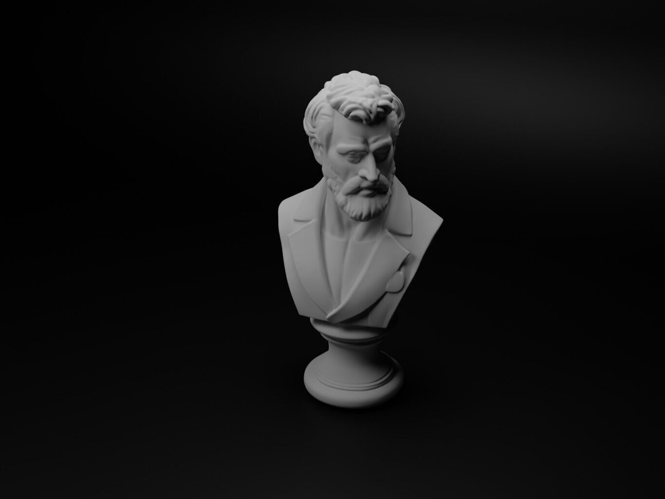 Sculptor Bust Chess 3D print model_1