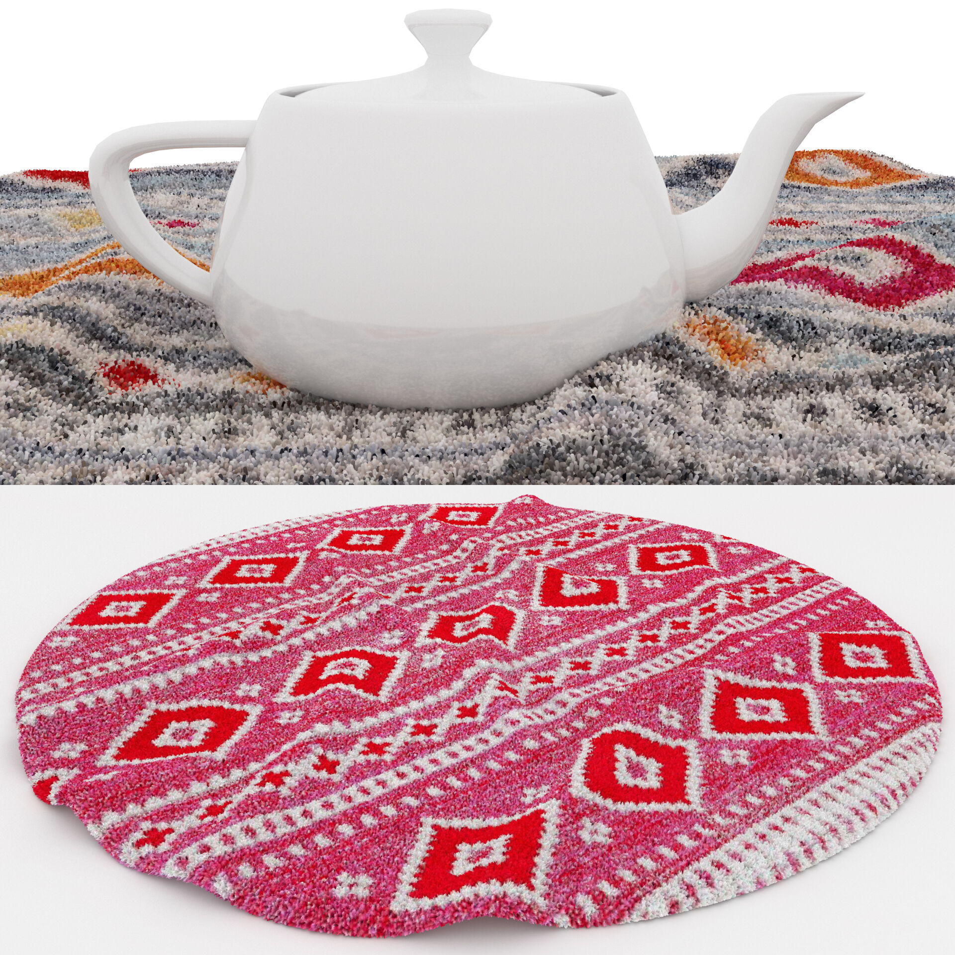 Rugs No 1018 Low-poly 3D model_1