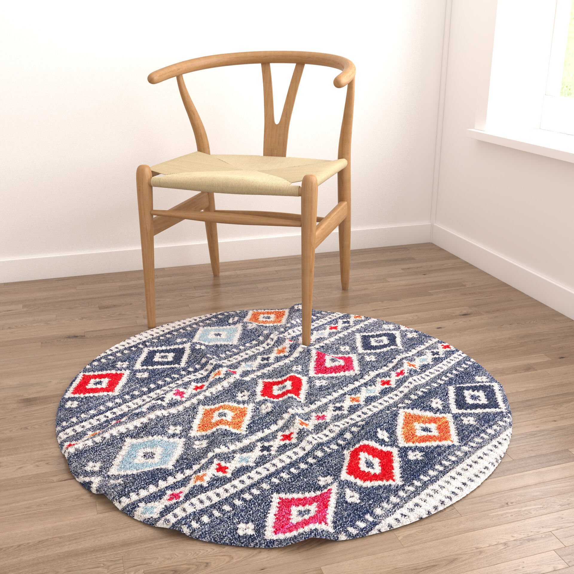 Rugs No 1018 Low-poly 3D model_4