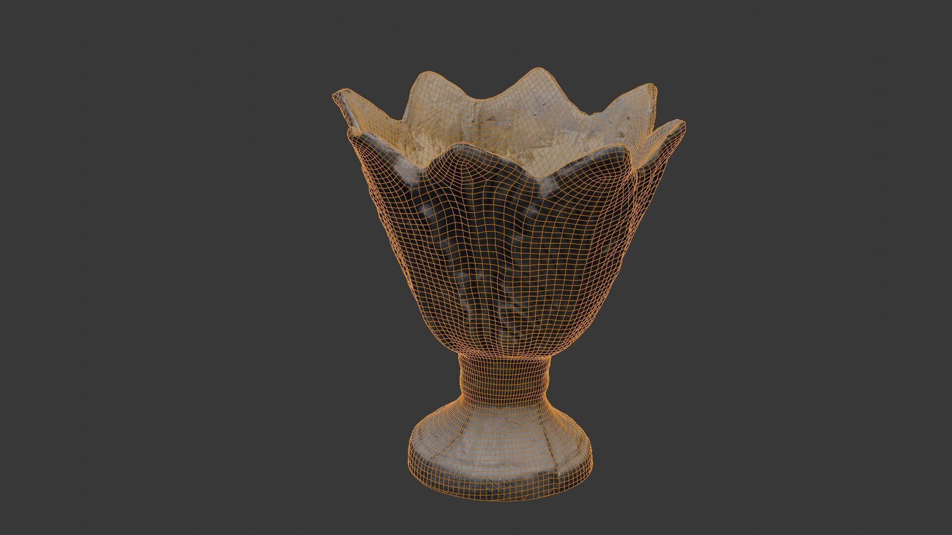 Antique Decorative Vase 3D Scan Low-poly 3D model_2