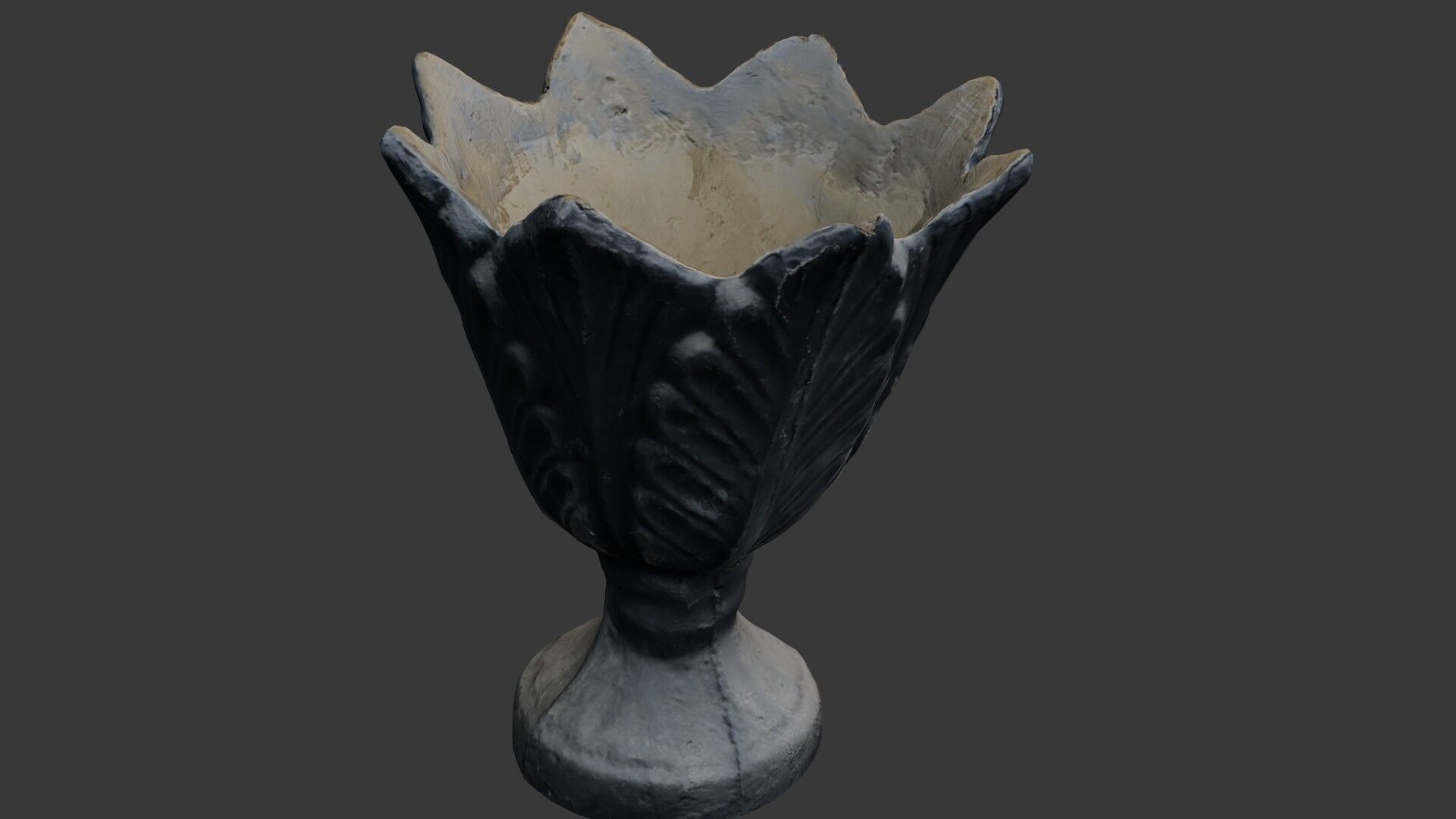 Antique Decorative Vase 3D Scan Low-poly 3D model_4