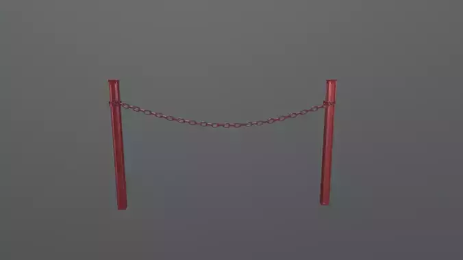 Modular Red Chain Barrier