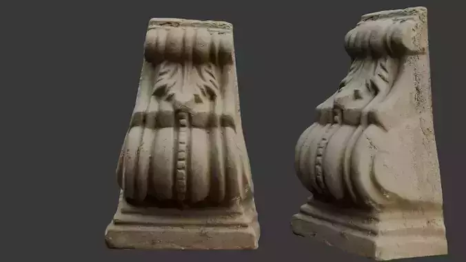 Ornamental Stone Corbel 3D Scan