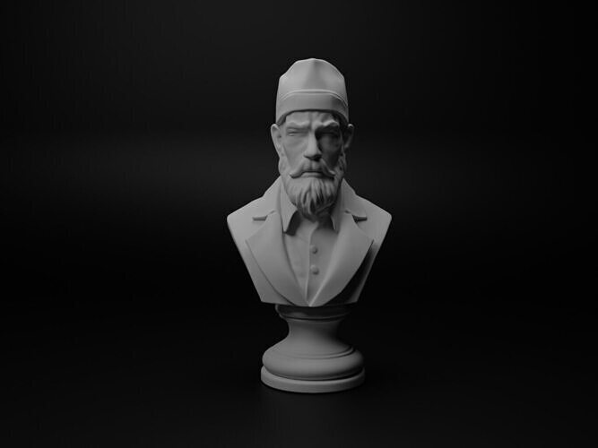 Surgeon Bust Chess 3D print model