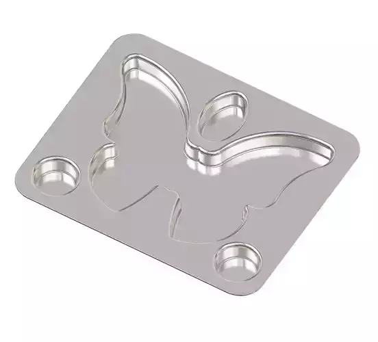 Premium Butterfly Plate 3D print model