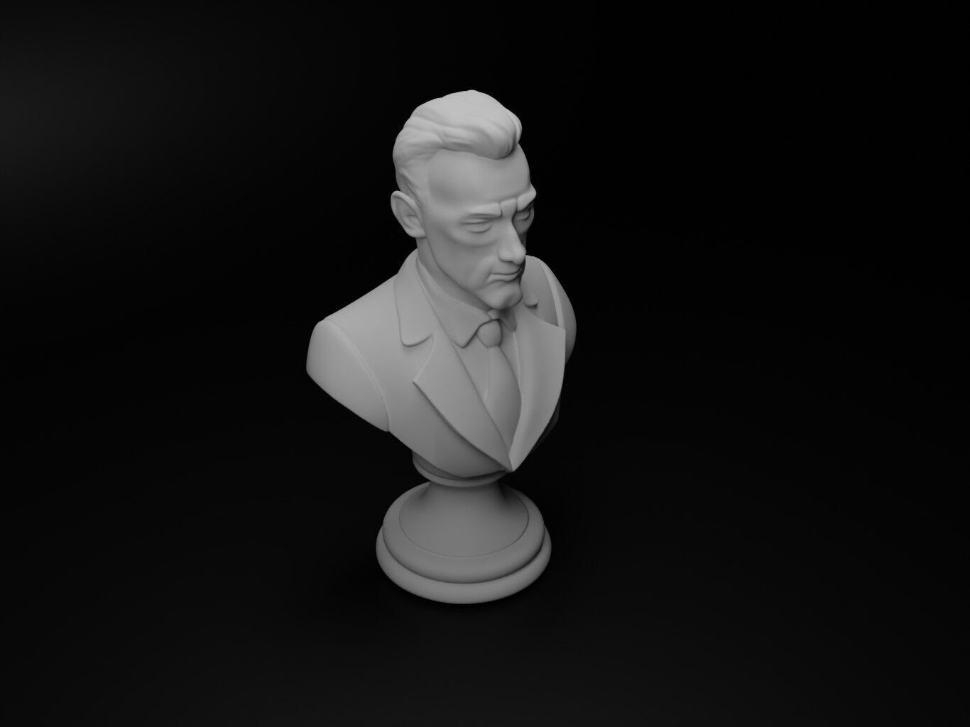 TV Presenter Bust Chess 3D print model_2