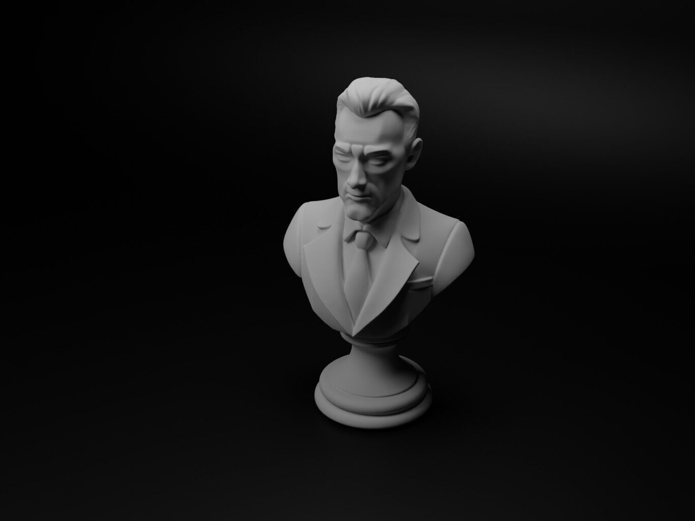 TV Presenter Bust Chess 3D print model_1