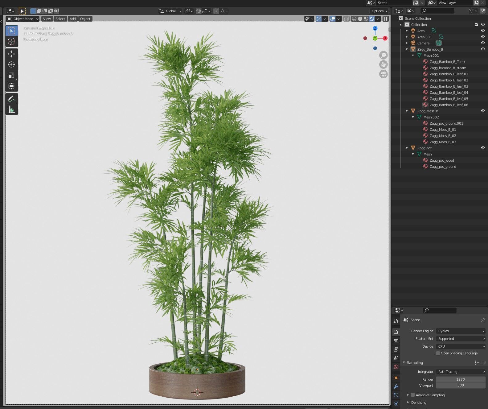 Plants collection 1195 3D model_6