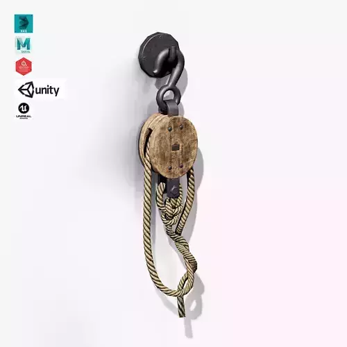 Decor Pulley Low-poly 3D model
