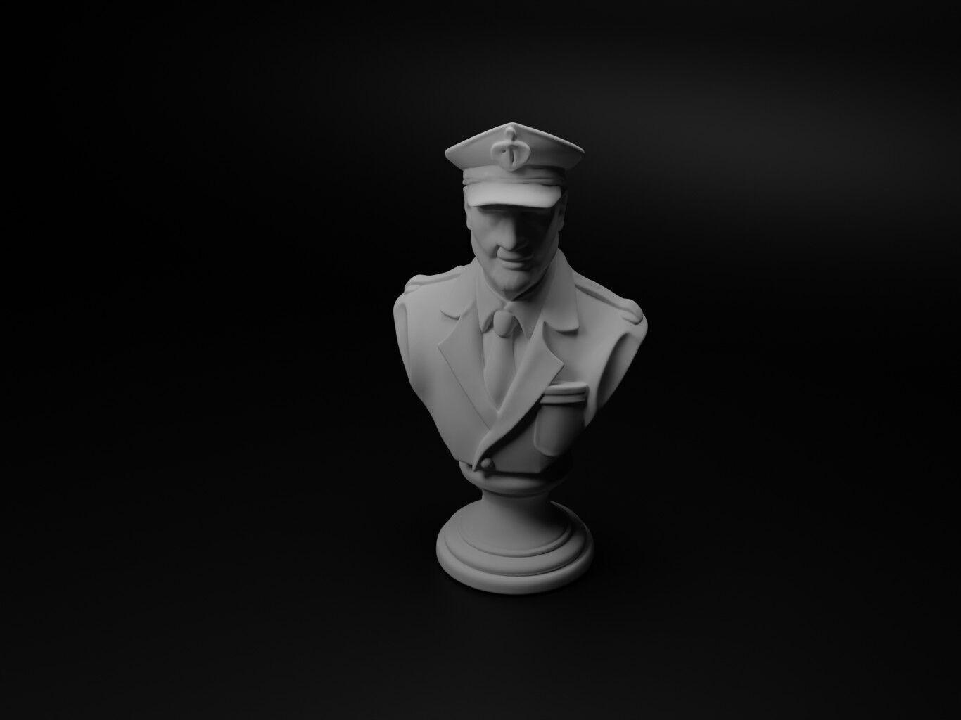 Taxi Driver Bust Chess 3D print model_1