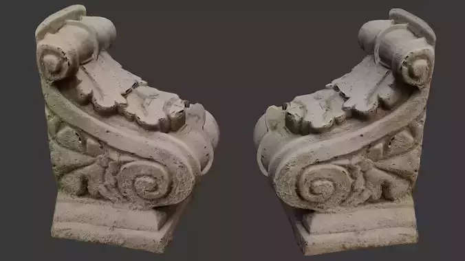 Antique Stone Corbel 3D Scan