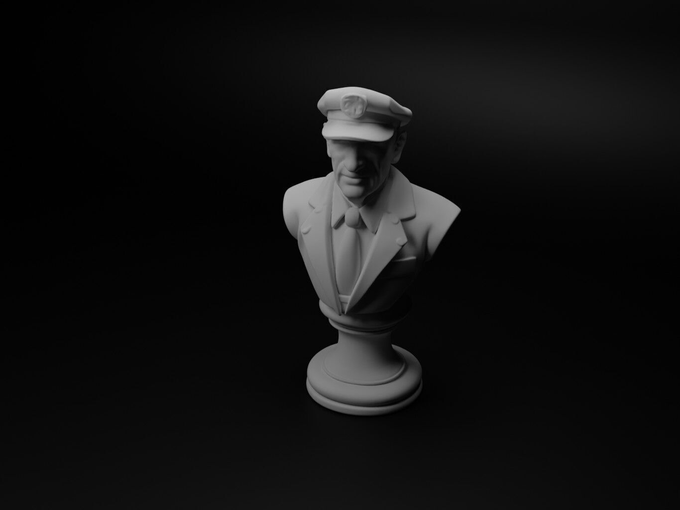Taxi Driver Bust Chess 3D print model_1