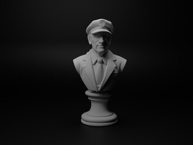 Taxi Driver Bust Chess 3D print model