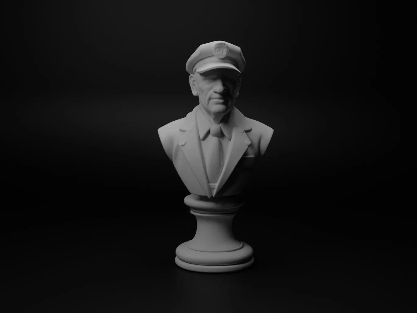 Taxi Driver Bust Chess 3D print model_0