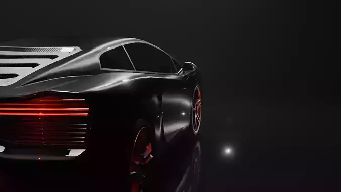 Hiqh Quality Sports Car 3D Model with interior