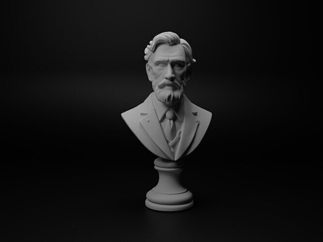 Teacher Bust Chess 3D print model