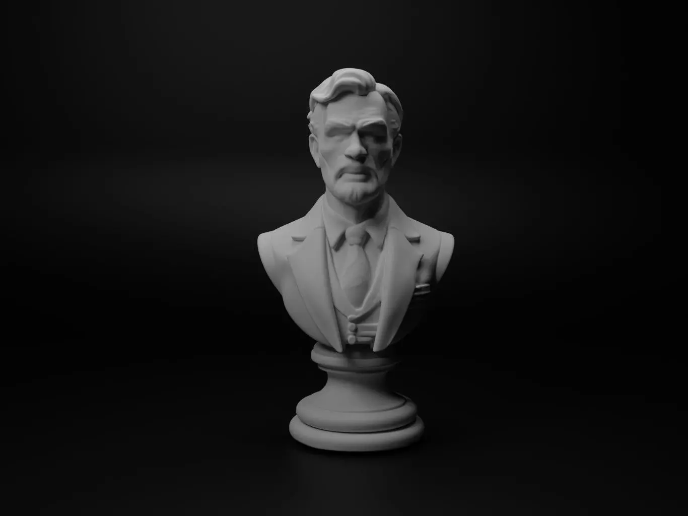 Teacher Bust Chess 3D print model_0