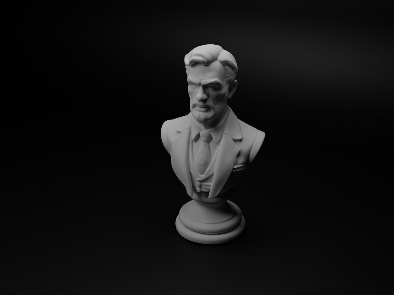 Teacher Bust Chess 3D print model_1