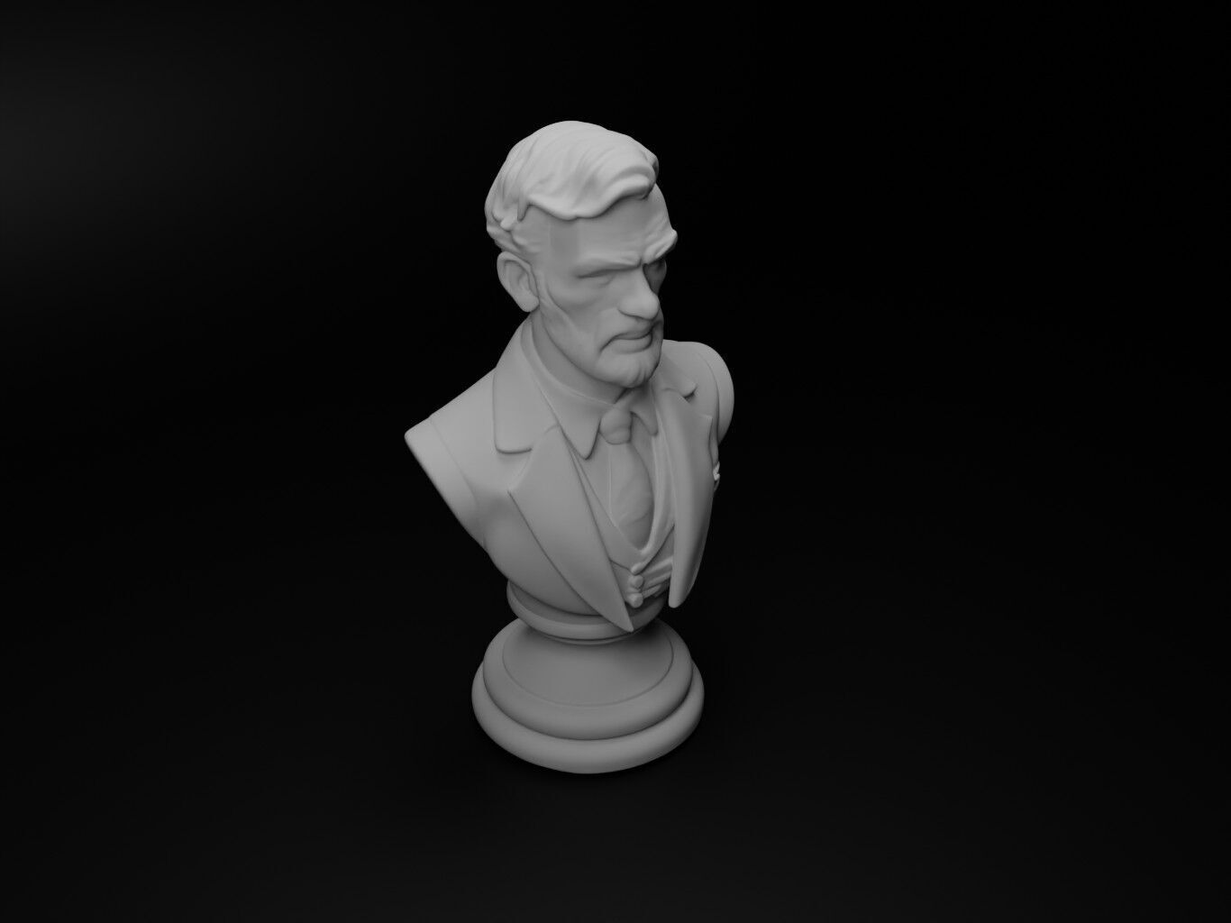 Teacher Bust Chess 3D print model_2