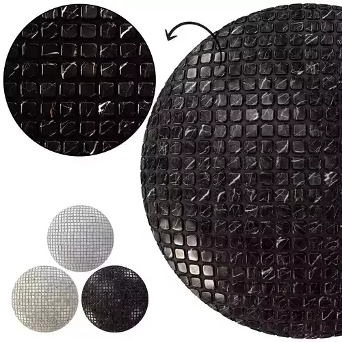 Timeworn marble mosaic 02 - Calacatta-Marquina-Seamless Texture