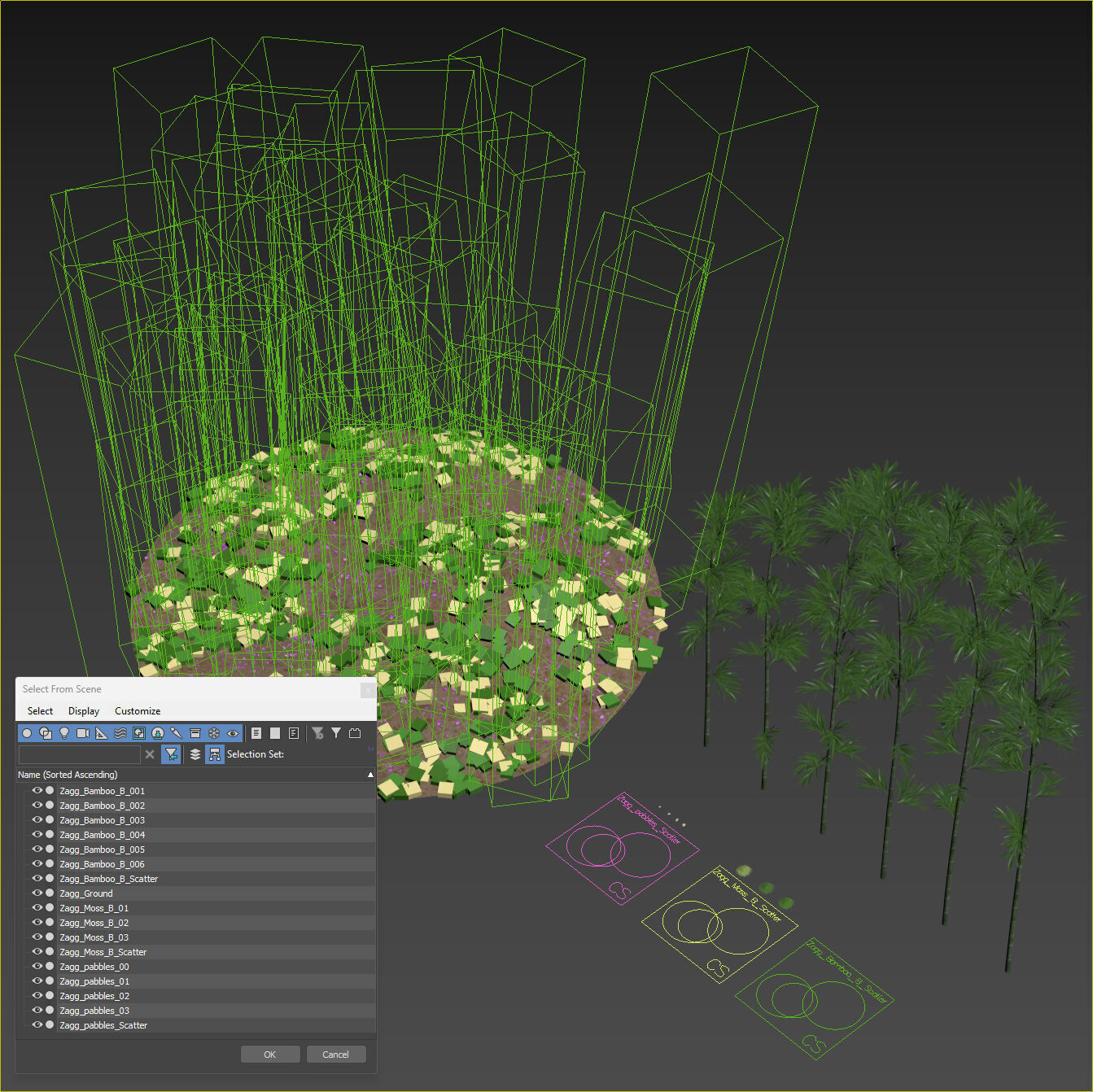 Plants collection 1197 Bamboo Scatter 3D model_8