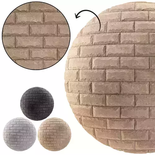 Brick Rockface 01 - Seamless