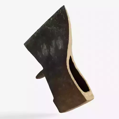 Scanned blade of an old rusty axe