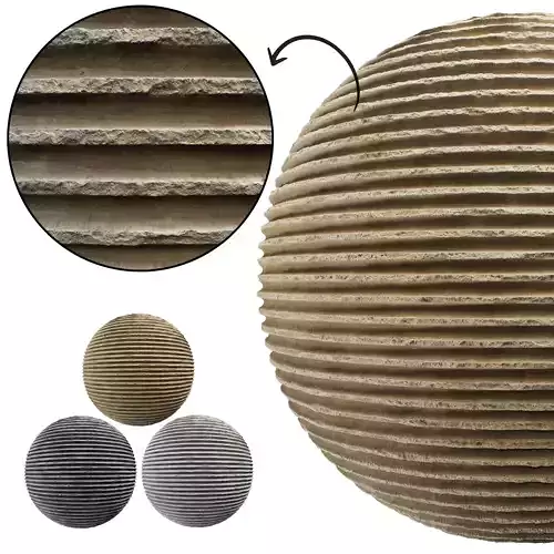 Ribbed Concrete wall 02- Seamless