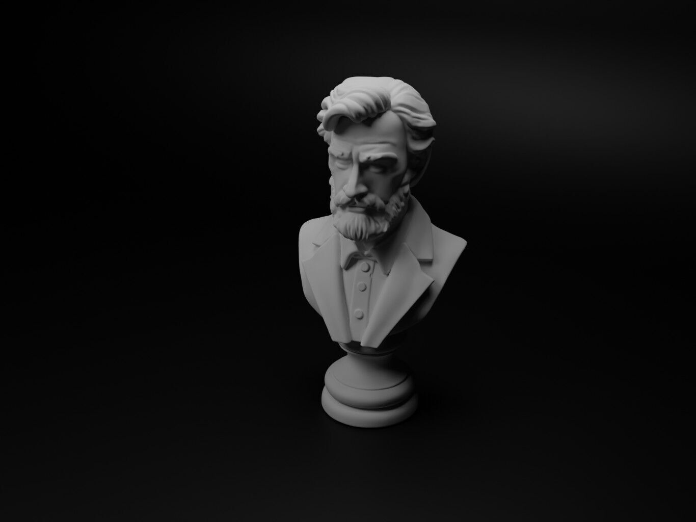 Theater Actor Bust Chess 3D print model_1