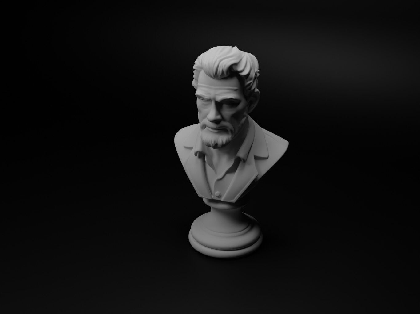 Theater Actor Bust Chess 3D print model_1