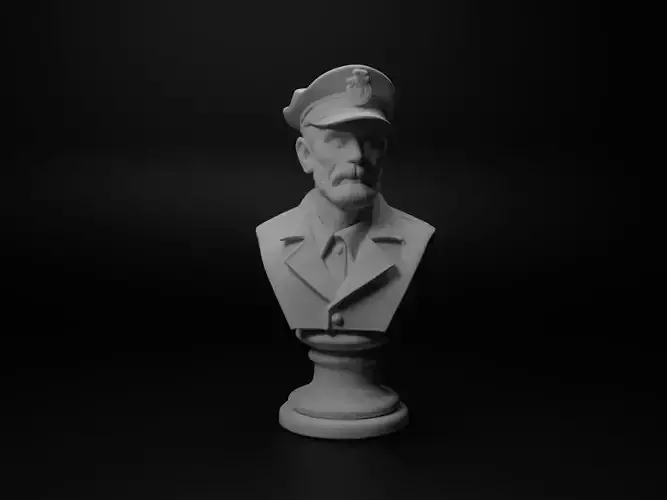 Train Engineer Bust Chess