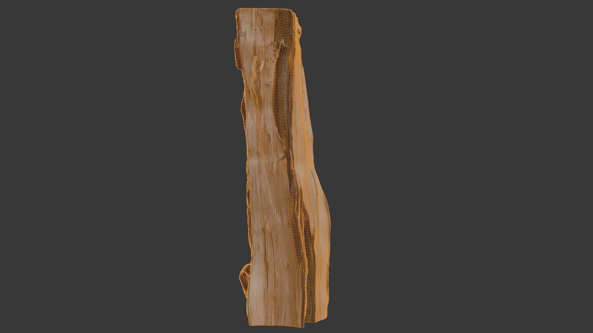 Burnt Tree Stump 3D Scan Low-poly 3D model_2