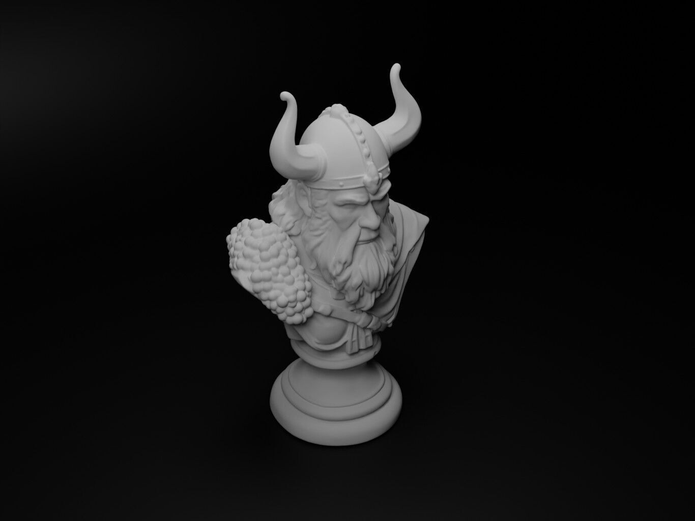 Viking Bust Chess 3D print model_2