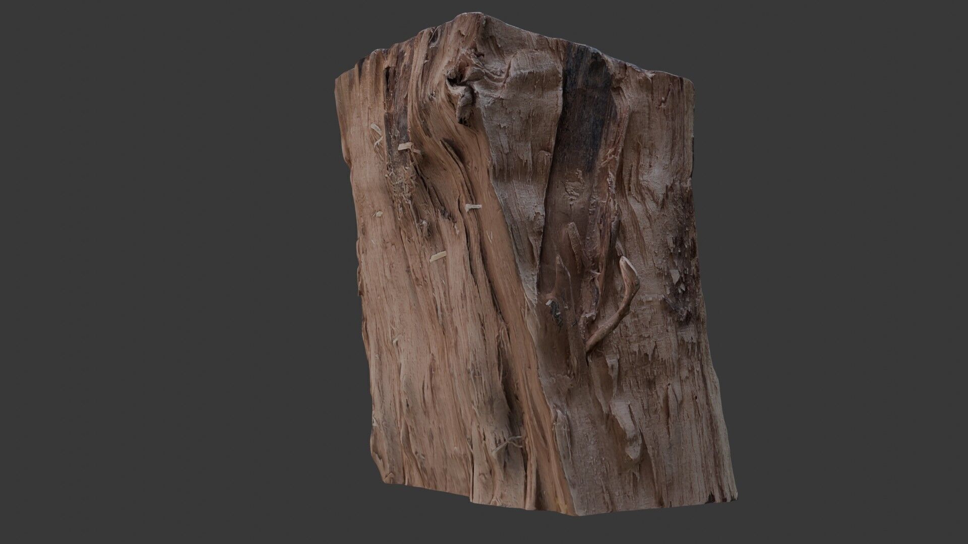 Decayed Wooden Stump 3D Scan Low-poly 3D model_7