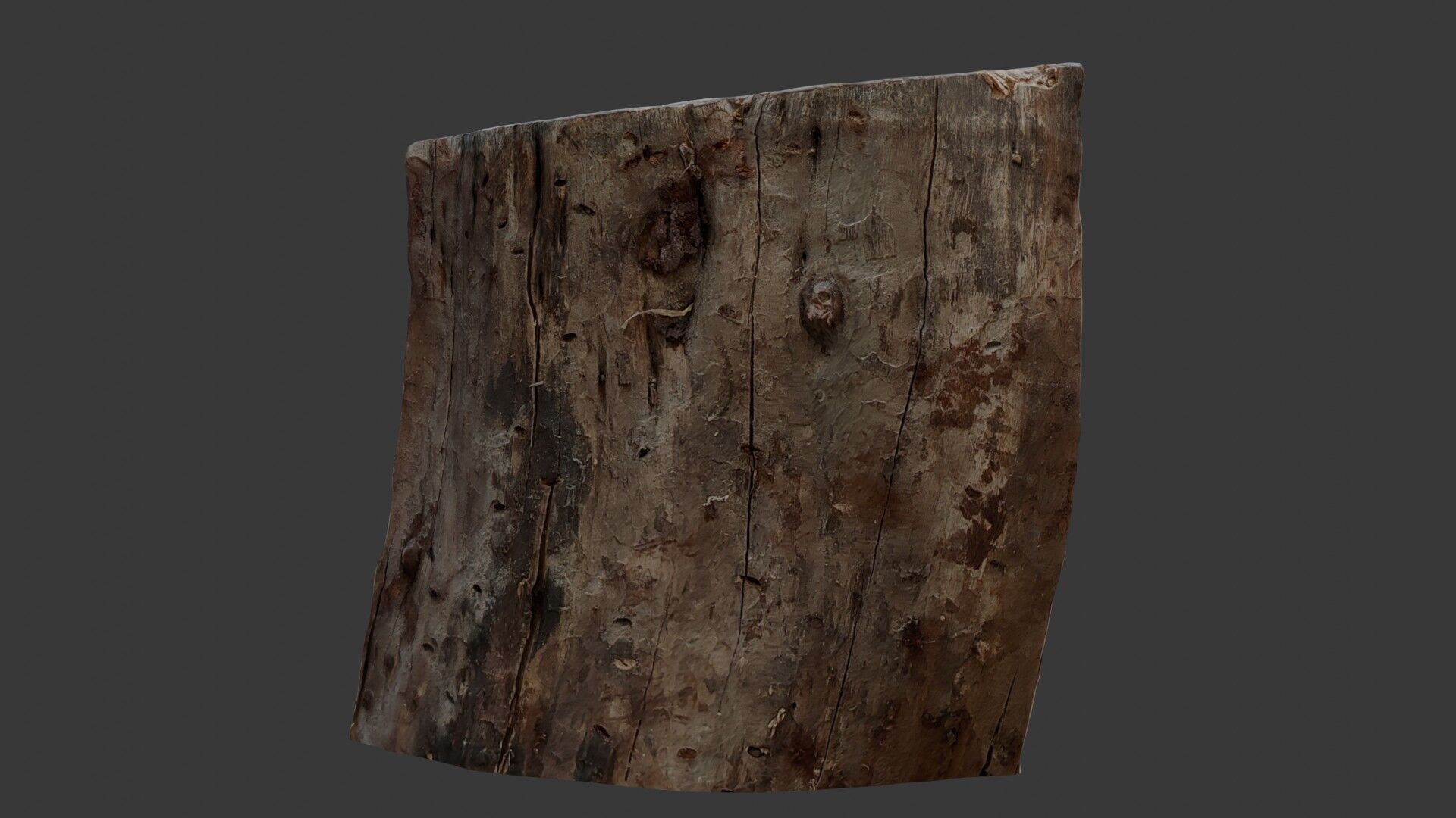 Decayed Wooden Stump 3D Scan Low-poly 3D model_4
