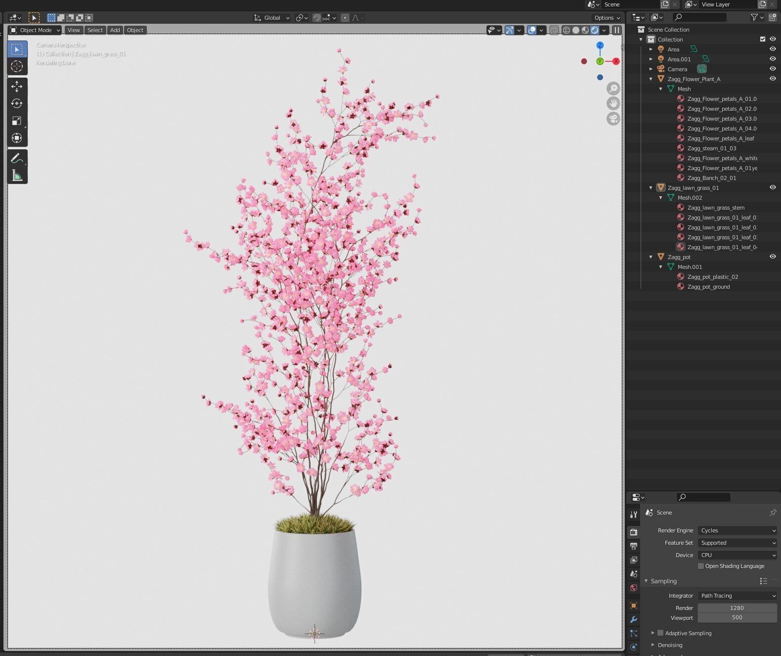 Plants collection 1199 3D model_7