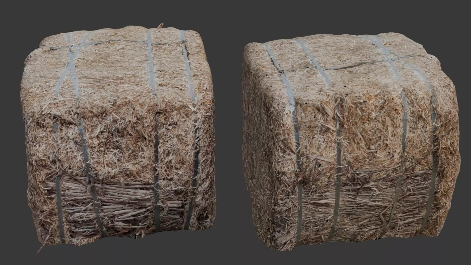 Hay Bale 3D Scan Low-poly 3D model