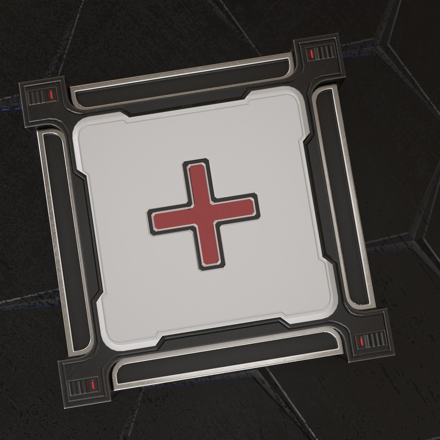 Game ready First Aid Box Low-poly 3D model_5